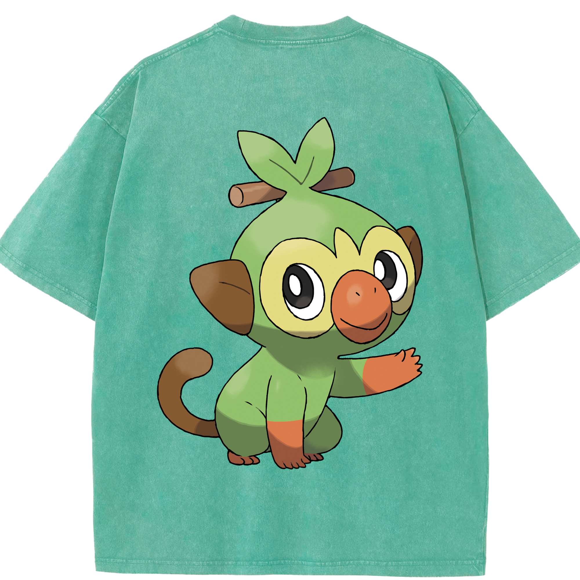 （画像用） ポケットモンスター Pokémon 綿100% ヴィンテージ風 半袖Tシャツ（背面プリント）